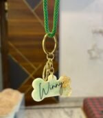 Bone / dog / cat /pet  Name Keychain preserved fur - Image 2