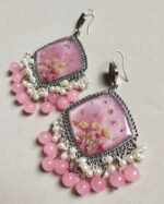 flower preservation Earrings / studs / jhumka - Image 2