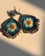flower preservation Earrings / studs / jhumka - Image 3