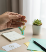 Letter / Alphabet/ flower preservation Keychains